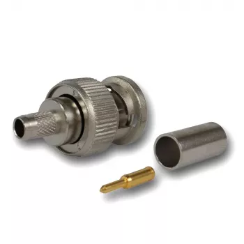 Conector tată cablu BNC Telegärtner cu crimpare G01 50 Ohm, crimpare/crimpare, standard, A0205, G01 (RG-58 C/U), YR23092 Belden - 1 bucată (J01000F1255Z)