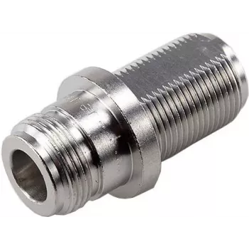 Adaptor N-Type TELEGÄRTNER pentru panou, mamă-mamă, 50 Ohm, IP68, MIL-STD Z10, cu flanșă J01024A0006