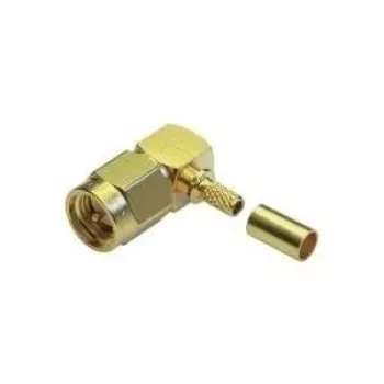 Conector tată SMA în unghi TELEGÄRTNER, crimpare, pentru RG-58 C/U, auriu, set de 5 J01150A0091
