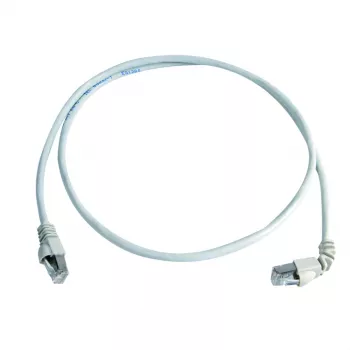 Cablu de rețea Telegärtner Cat.7 MP8 FS 600 LSZH 2,0 m, 1x90 grade, alb, 2 m L00001A0164