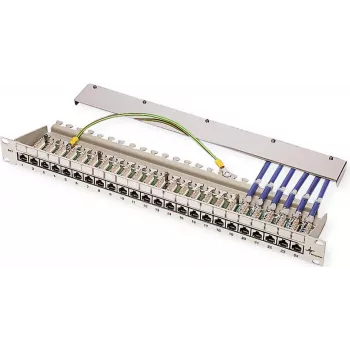 Patch panel modular TELEGÄRTNER MPP16-HS cu 16 porturi, 1U, gri deschis RAL 7035 J02022A0050