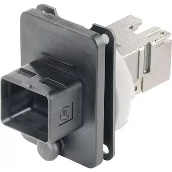Set cuplaj priză RJ45 TELEGÄRTNER J80020A0005, varianta 4, 8P8C, Cat.6A, ecranat, negru
