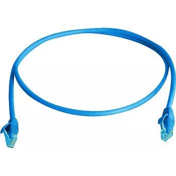 Cablu patch Telegärtner 100008054 Cat6 U/UTP RJ45, 1 m, albastru, LSZH