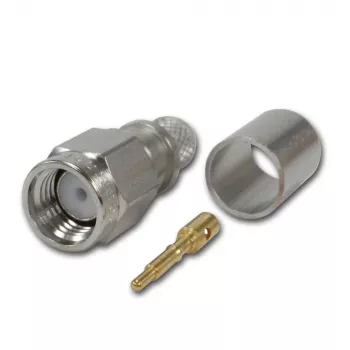 Conector coaxial tată drept SMA Telegärtner crimpare G30 (1,5/3,8), H 155, Low Loss 1,4/3,8 crimpare/crimpare J01150A0618