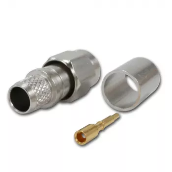 Conector coaxial tată drept SMA Telegärtner crimpare G30 (1,5/3,8), H 155, Low Loss 1,4/3,8 crimpare/crimpare J01150A0618
