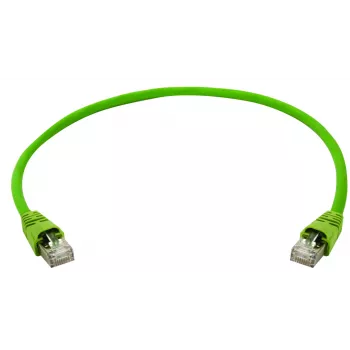 Cablu patch Telegärtner 100008108 CAT 6a SF/UTP, RJ45, 0,5 m, verde