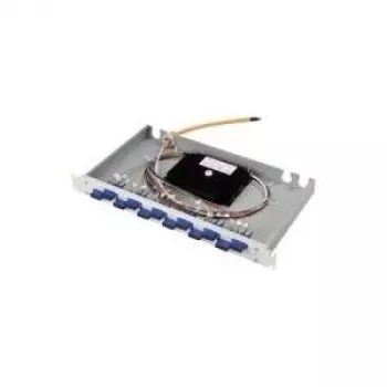 Panou de patch fibră optică TELEGÄRTNER 19 inch 1U eco, 12x cuplaje ST duplex, 12x pigtailuri ST, OM2 50/125 multimod, premontat, montaj în rack, negru H02030B9000
