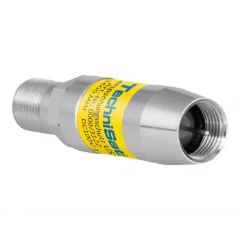 Protecție coaxială la supratensiune TechniSat USS1 0000/3122, mufă F la priză F, argintiu/galben