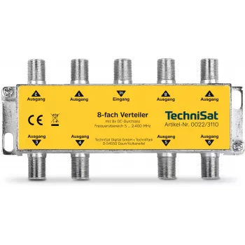 Distribuitor TechniSat cu 8 căi cu trecere DC, fără decuplare cu diode (0022/3110)