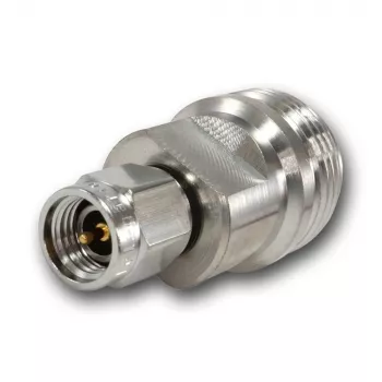 Adaptor coaxial între serii Telegärtner SMA tată la N mamă, 50 Ohm, DC-18 GHz