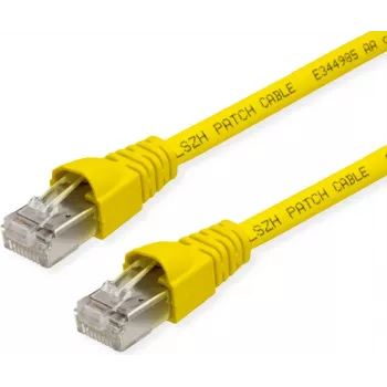 Cablu patch TELEGÄRTNER TEGA Cat.6A S/FTP, 4 m, galben, LSZH L00003A0185