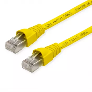 Cablu patch TELEGÄRTNER TEGA Cat.6A S/FTP, 4 m, galben, LSZH L00003A0185
