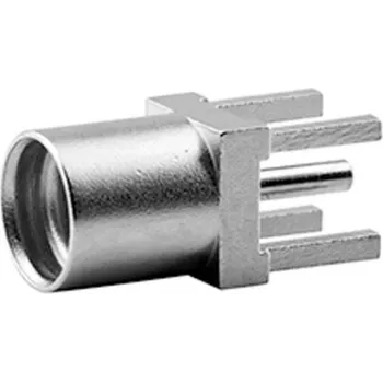 Conector MMCX pentru PCB Telegärtner, drept, 50 Ohm, aurit, pachet de 5 (J01341A0161)