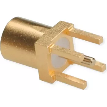 Conector MMCX pentru PCB Telegärtner, drept, 50 Ohm, aurit, pachet de 5 (J01341A0161)