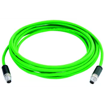Cablu patch Ethernet industrial TELEGÄRTNER TEGA L80000A0000 STX M12 X-coded Cat.6a, 0,5 m