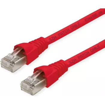 Cablu patch TELEGÄRTNER 100028072 Cat6a S/FTP, 5,5 m, roșu