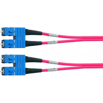 Cablu patch din fibră optică Telegärtner L00880A0028 SC la SC OM4 duplex, 1 m, violet