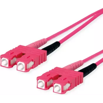 Cablu patch din fibră optică Telegärtner L00880A0028 SC la SC OM4 duplex, 1 m, violet