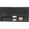 JÜSCHA Alassio Waiter's Wallet Genuine Leather Black with 7 Note Compartments, Coin Pocket and Pen Loop (42064)