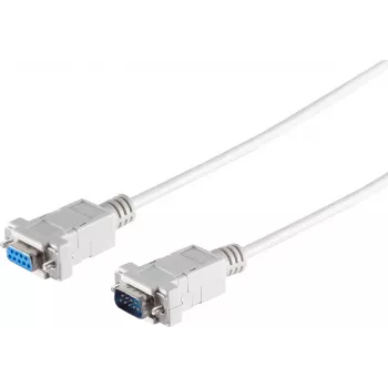 Cablu serial Sub-D S CONN MAXIMUM CONNECTIVITY cu 9 pini, tată la mamă, 3,0 m, gri