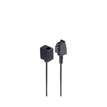 Adaptor telefonic SHIVERPEAKS BASIS-S TAE-F tată la Western 6/4 mamă, 0,2 m, negru BS71020