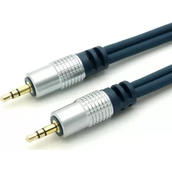 HOME-CINEMA Premium 3.5mm Stereo Audio Cable 1.5m Chrome Metal Gold-Plated 30812MHQ
