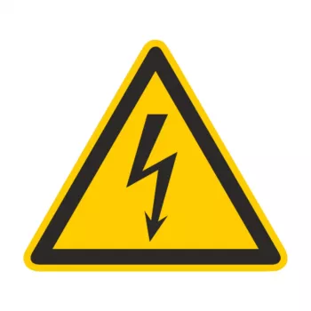 CIMCO 182720 Warning Sign Electrical Voltage 100x100x1 mm Yellow/Black