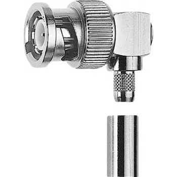Telegärtner BNC Conector tată cu sertizare în unghi 75 Ohm RG-179B/U G04 J01002A0027
