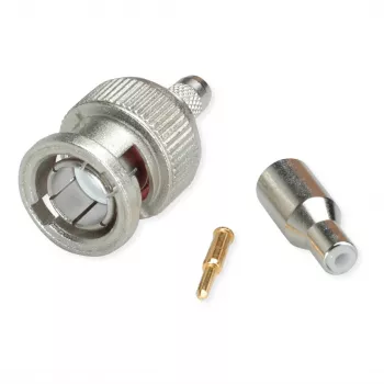 Telegärtner BNC Conector tată pentru cablu cu sertizare G04 75 Ohm sertizare/sertizare Standard A2505 G04 (RG-179B/U) - 1 buc.