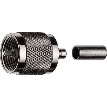 Conector tată UHF pentru sertizare Telegärtner G01 pentru RG-58 C/U, 50 Ohm, nichel/aur, 1 buc. J01040A0001