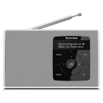 Radio de masă TechniSat DIGITRADIO 2 DAB+ FM Bluetooth cu alarmă, alb 0001/3910