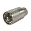 Conector tată UHF Telegärtner PL259/6 pentru RG-58 C/U & RG-59 B/U, izolație PTFE, corp nichelat, contact argintat, pachet de 5 (J01040B0604)