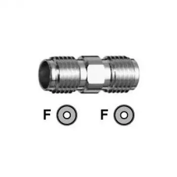 Adaptor coaxial TELEGÄRTNER 100024790 SMA mamă la SMA mamă, 50 Ohm, DC-18 GHz, alamă nichelată