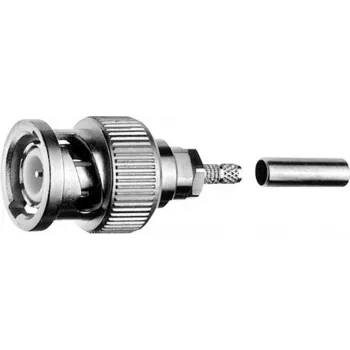 Ștecher BNC pentru cablu, crimp, Telegärtner G08, 50 Ohm, crimp/crimp, Professional, A2914, G08 (RD-316) (J01000B0022)