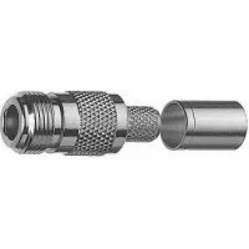 Conector mamă N-Type crimp Telegärtner pentru RG-214/U, 50 Ω, nichel/aur J01021A0145
