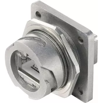 Set flanșă RJ45 STX V1 Telegärtner varianta metalică 1 cuplaj, montaj pe panou 8P8C J80020A0001