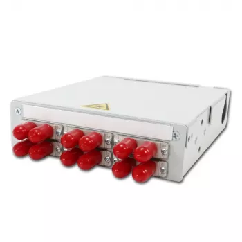 Distribuitor pentru șină DIN TELEGÄRTNER STX 6xST-Duplex, manșon metalic/carcasă metalică, multimod (H82050A0001)