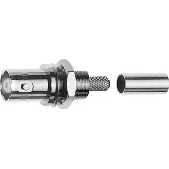 Mufă mamă BNC pentru cablu, crimpare, 50 Ohm, pentru RG-58 C/U, Telegärtner (J01001A0078)