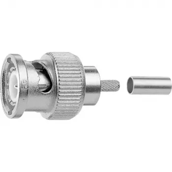 Conector tată BNC Telegärtner, crimpare, 75 Ohm, seria Professional, pentru cabluri coaxiale J01002A0073