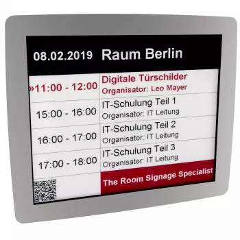 Panou de ușă Kindermann Doorsign E-Ink 12,2 cu ramă din oțel inoxidabil 5002000621