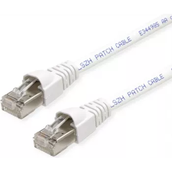Cablu patch Telegärtner MP8 FS 500 Cat 6a S/FTP, RJ45 la RJ45, 1,5 m, alb, fără halogen, turnat L00001A0171