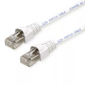 Cablu patch Telegärtner MP8 FS 500 Cat 6a S/FTP, RJ45 la RJ45, 1,5 m, alb, fără halogen, turnat L00001A0171
