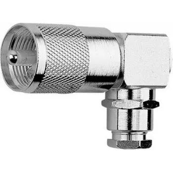 Conector tată în unghi UHF Telegärtner pentru RG-58C/U, RG-223/U, RG-141 A/U, RG-142 B/U (J01040B1201)