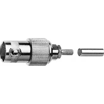 Conector mamă pentru cablu BNC Telegärtner, crimpare, G03, 50 Ohm, crimpare/crimpare, A2913, G03 (RG178 B/U) - 1 bucată (J01001B0060)