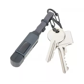 Breloc TROIKA SPEEDY TO GO cu jeton pentru cărucior de cumpărături - titan CBL60/TI