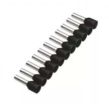 Vârf de conductor Cimco 187503 parțial izolat, 1,5 mm², negru, 500 buc.
