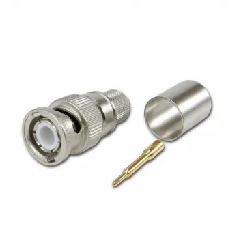 Conector tată BNC Crimp Telegärtner pentru RG214/U & RG393/U, 50 Ohm, 1 bucată J01000A0060