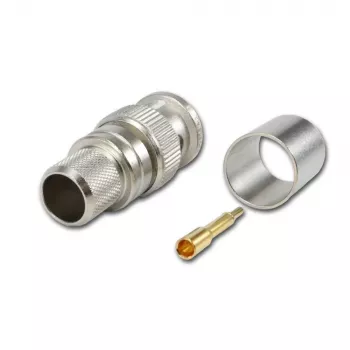 Conector tată BNC Crimp Telegärtner pentru RG214/U & RG393/U, 50 Ohm, 1 bucată J01000A0060