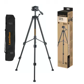 Treppied Laserliner FixPod, 155 cm, înălțime maximă de lucru 155 cm, aluminiu, negru 090.132E