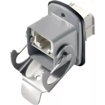 Set flanșă RJ45 Telegärtner STX V5 varianta 5 cuplaj, montaj pe panou 8P8C, aluminiu J80020A0007